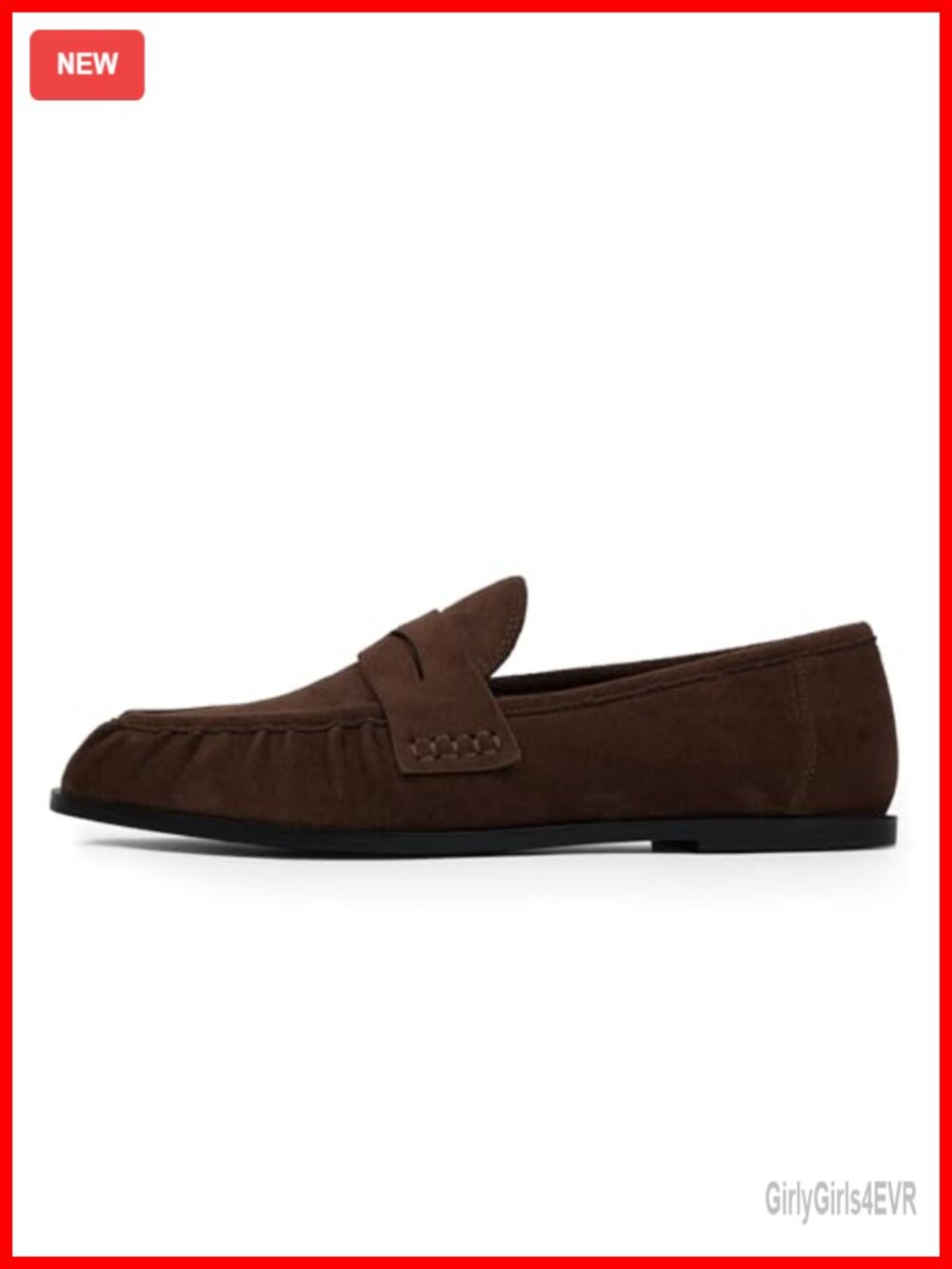 Penny Loafers Women Comfortable Slip-On Flats Faux Suede Cushioned Insole
